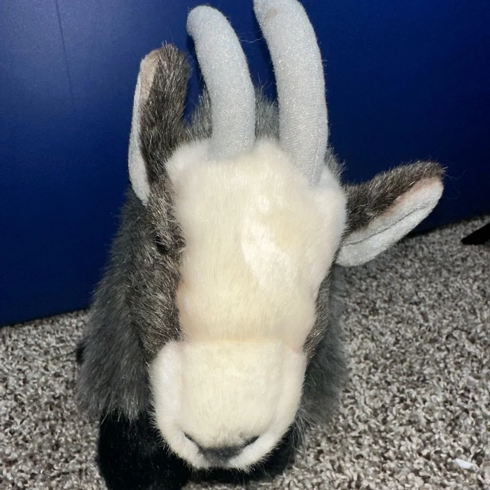 Demdaco Nat & Jules Billy Goat Charcoal Gray Kids Plush Stuffed Animal Toy 12